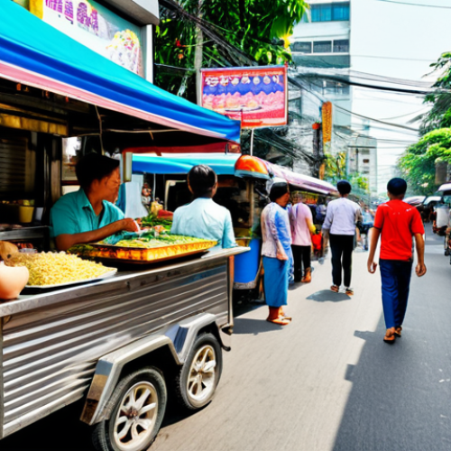Home 18 법무사 자격증 취득 성공 사례 - Modern Bangkok Street Scene**
"A vibrant street scene in Bangkok, Thailand during the daytime. Focu...