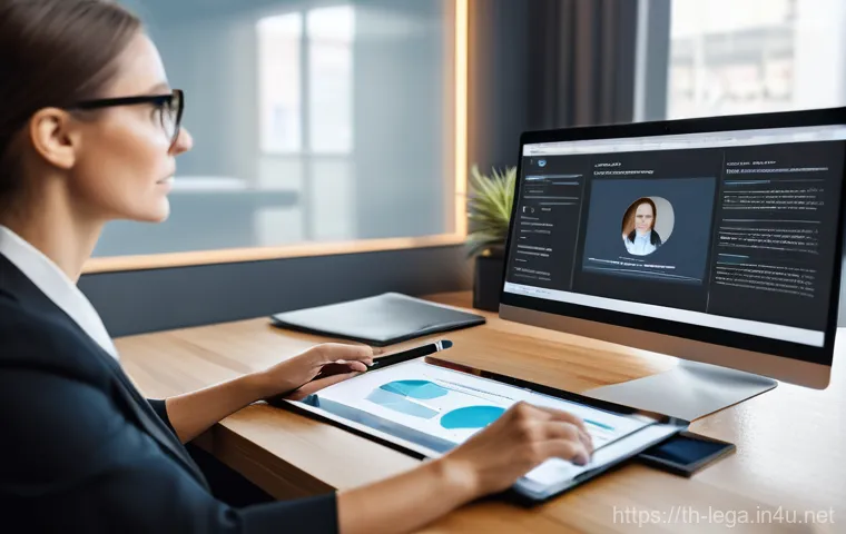 법무사 업무용 프로그램 추천 - **Prompt 1: Modern and Efficient Legal Office with Integrated Software**
    A professional female l...