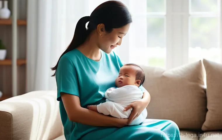 법무사 실무와 관련된 최신 판례 - **Prompt: A heartwarming scene depicting modern maternity leave and family support.**
    "A serene ...