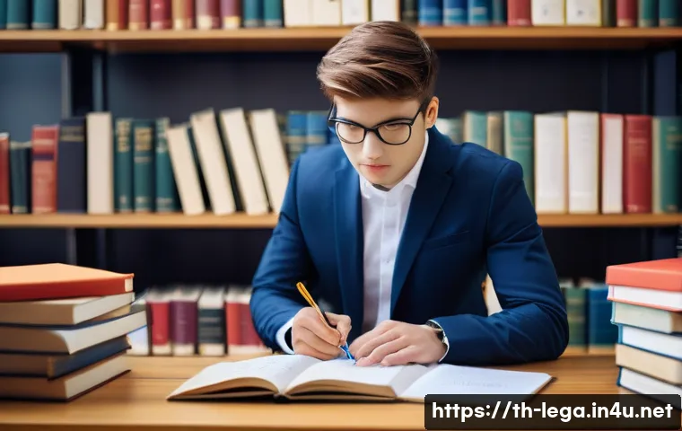 법무사 시험에서 떨어지지 않는 팁 - **Prompt 1: Focused Law Student with Mind Map and Active Recall**
    "A bright, well-lit image of a...
