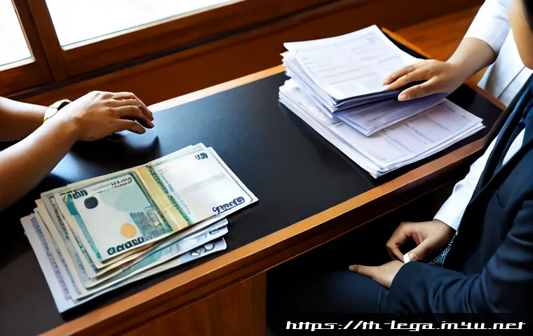 법무사와 세무사의 협업 사례 - Photorealistic Bangkok professional office consultation, a Thai legal document specialist and a Thai...